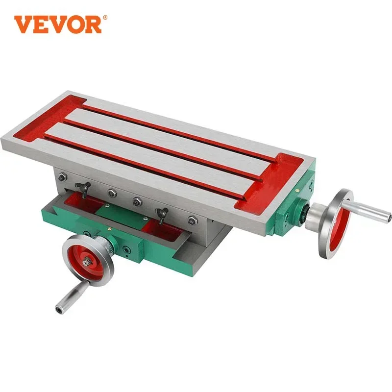 VEVOR Table De Fraisage 17,7 × 6,7 Pouces - Table à Glissière Composée 2 Axes Multifonction Pour Perceuse Et Fraiseuse