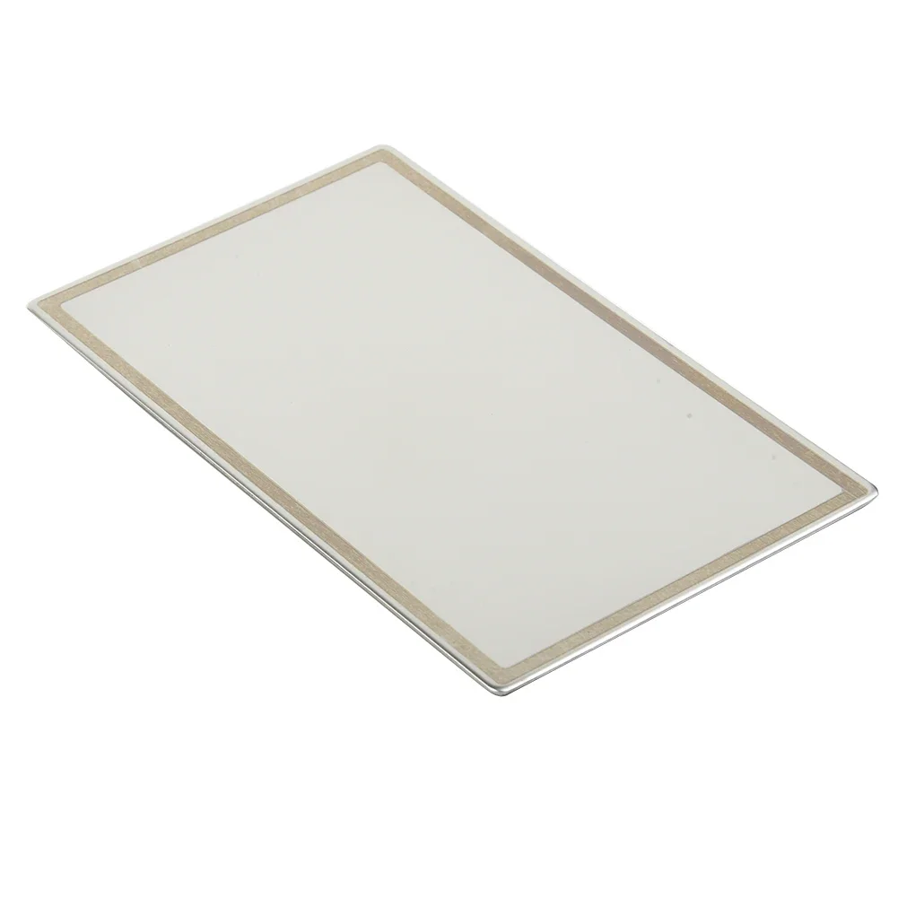 차량용 선바이저 미러, 스테인레스 스틸, 휴대용 자동차 메이크업 미러, 자동차 스타일링, 자동차 장식, 11x6.5cm