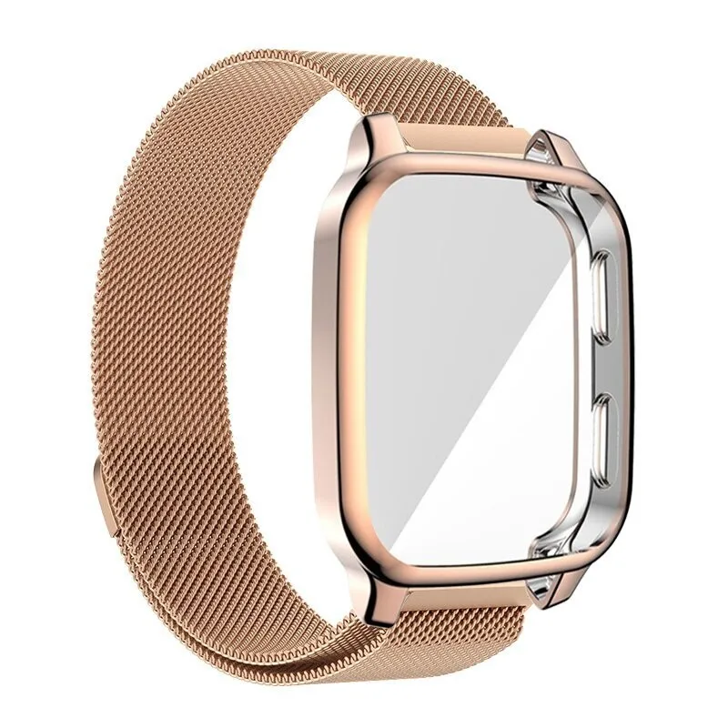 Enhanced Title: Premium 2-in-1 Protective Case and Milanese Loop Bracelet
