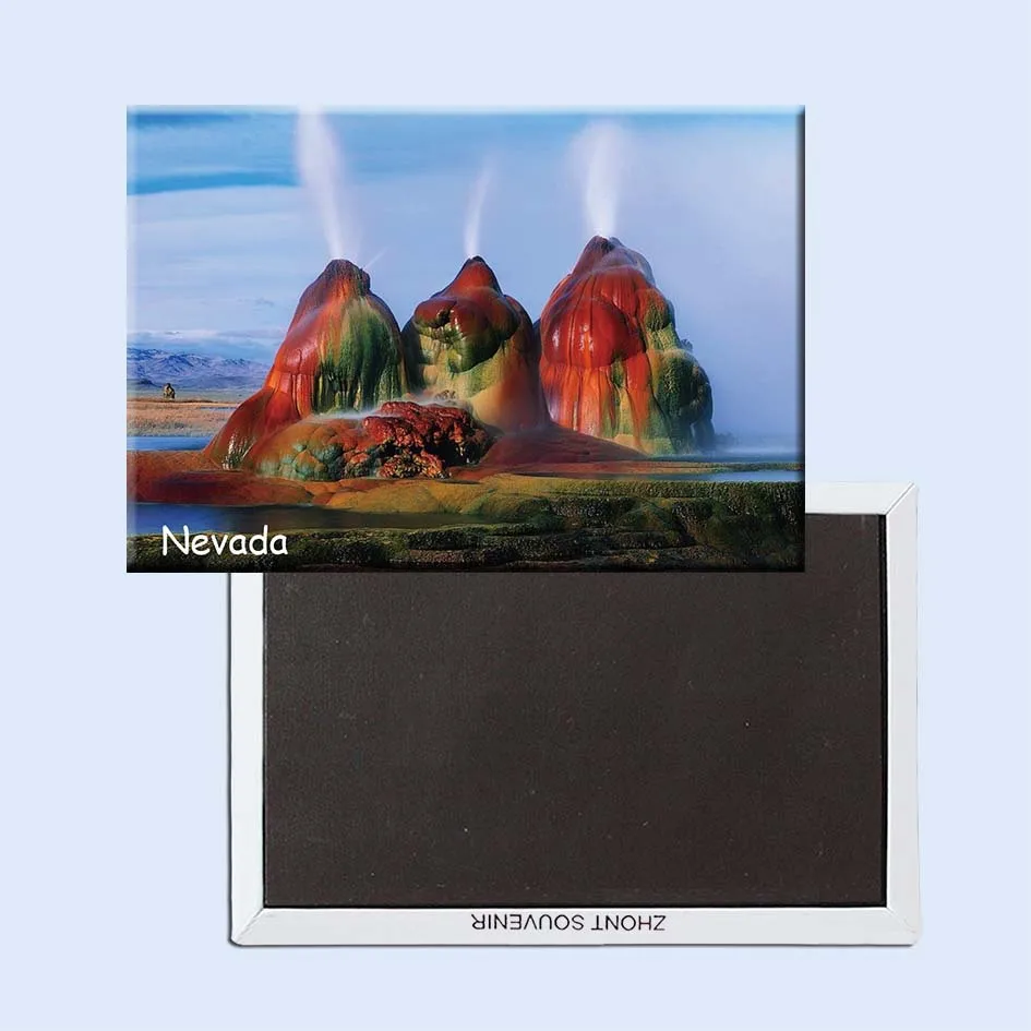 Green Fly Geyser, Magneti Per Frigorifero Con Foto Di Viaggio In Canada 21152