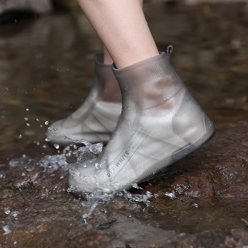 Rain boots rainproof thickened silicone shoe covers outdoor camping reusable adult children non-slip TPE water shoes SP057