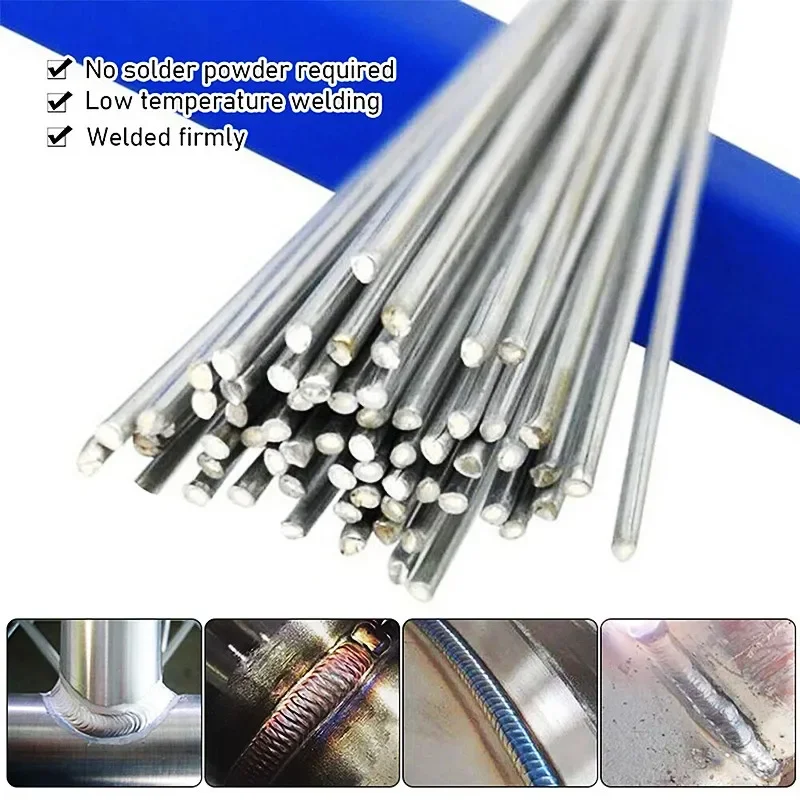 10/20pcs Low Temperature Easy Melt Aluminum Welding Rods Weld Bars Cored Wire 2mm for Soldering Aluminum No Need Solder Powder