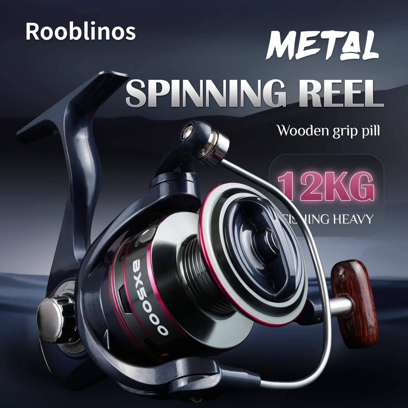 Fishing Reel 1000-7000 Spinning Reel Stainless Steel Bearing 8KG Max For Sea Carp