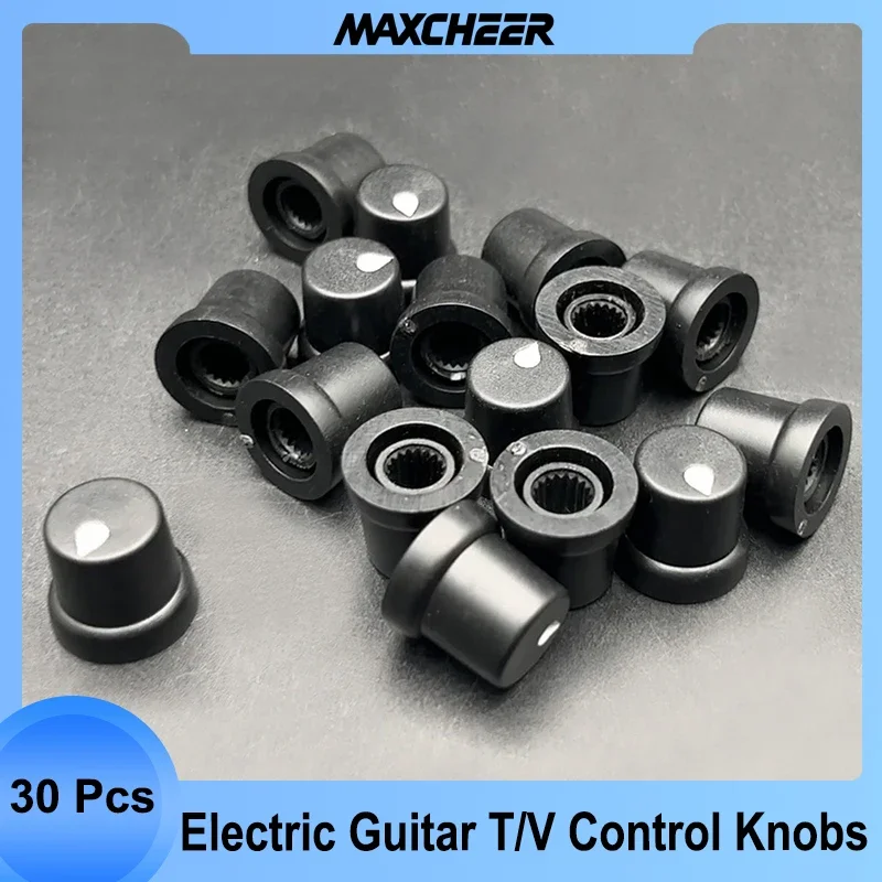 

30Pcs Speed Control Knobs for Electric Guitar Pots Tone Volume Knobs Buttons