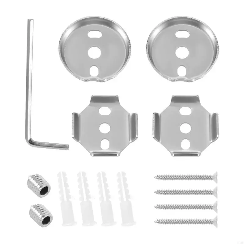 15 Prozent Badezimmer Handtuchstangen Reparaturset Edelstahl -Hardware -Set für Handtuchstangenhaken Easy Installation – Detail 5