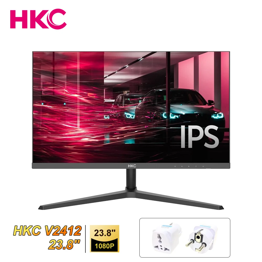 HKC-23.8 ġ  60Hz LED ÷ PC , ̸ ǻ ȭ  г VAG HDMI ȣȯ, DP, 1920x1080 ׼