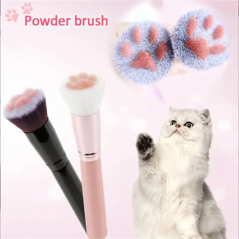 Brochas de maquillaje con forma de garra de gato, brocha para