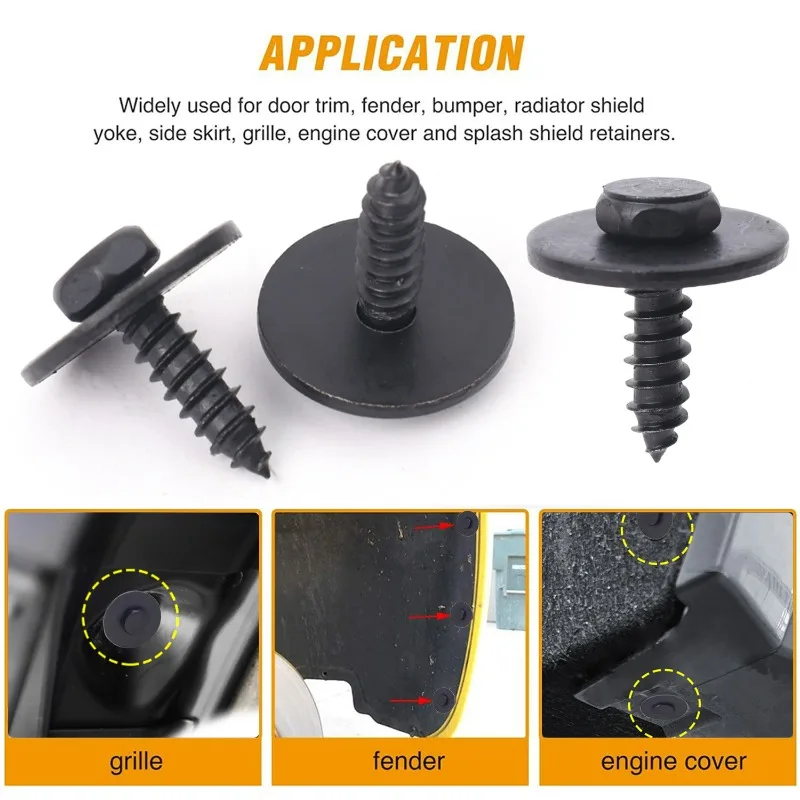 Car Hex Head Screw for BMW 07147129160 Fender Liner Air Duct Splash Shield Clip Bolt Screw Bumper Screw Kit Car Accessories