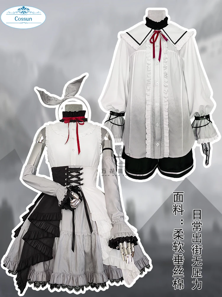 

[В наличии] костюм для косплея Game Project Sekai R-in/ L-en, костюм на Хэллоуин, Женская Аниме Черная рубашка, блузка с воротником для младенца, короткое платье