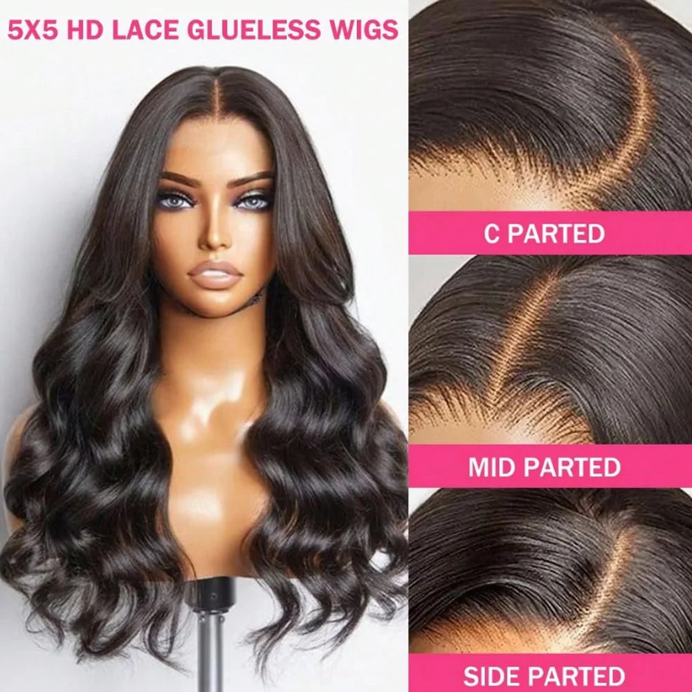 Wear And Go Glueless Wigs Human Hair Pre Plucked Pre Cut 5x5 Lace Closure Wigs Body Wave Lace Front Wigs Human Hair for Women