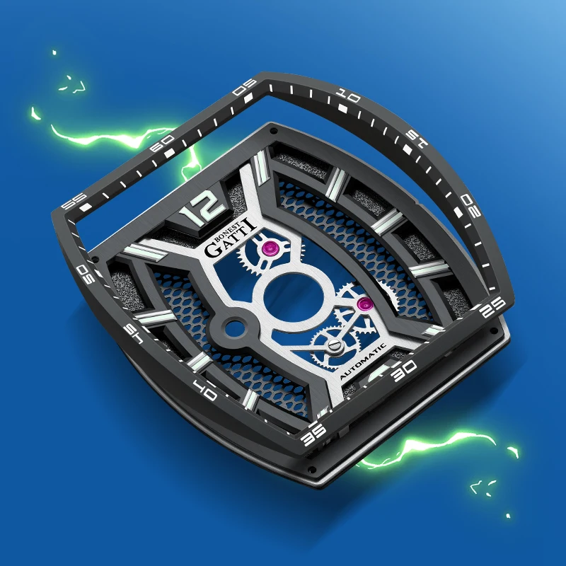 bonest gatti 腕時計　自動巻き　スケルトン Amazon | BONEST GATTI 腕時計 メンズ, 自動巻き 時計