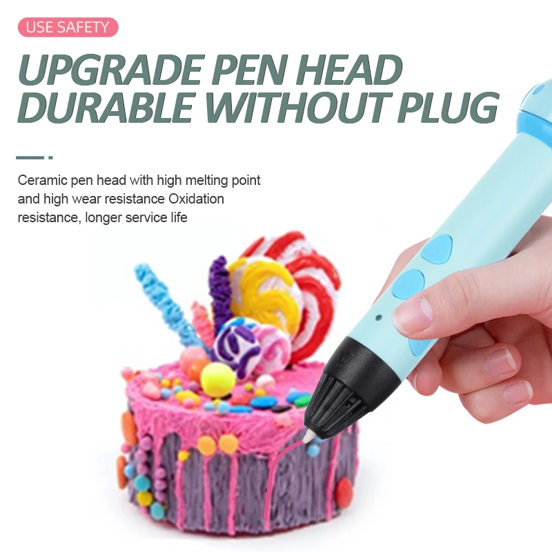 3D Pen Professional Printing 3D Pen with OLED Display Pens for School Kids Birthday Gift DIY 3D Printing Educational DIY Toy