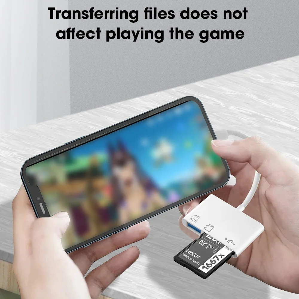 Type c otg adapter 3 In 1 Type-c to USB C A OTG adapter hub converter for Samsung Xiaomi Android laptop tablet multi port SD TF memory card reader