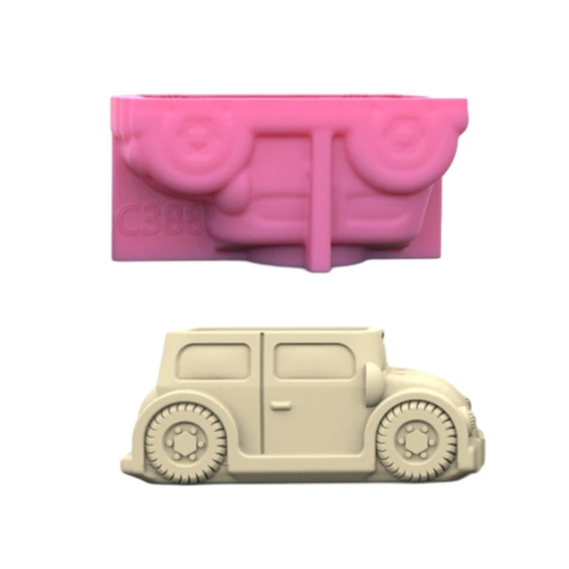 

Motorcar Concrete Silicone Pot Mold Succulent Flowerpot Clay Cement Plaster Molds DIY Home Garden Flower Pots Mould