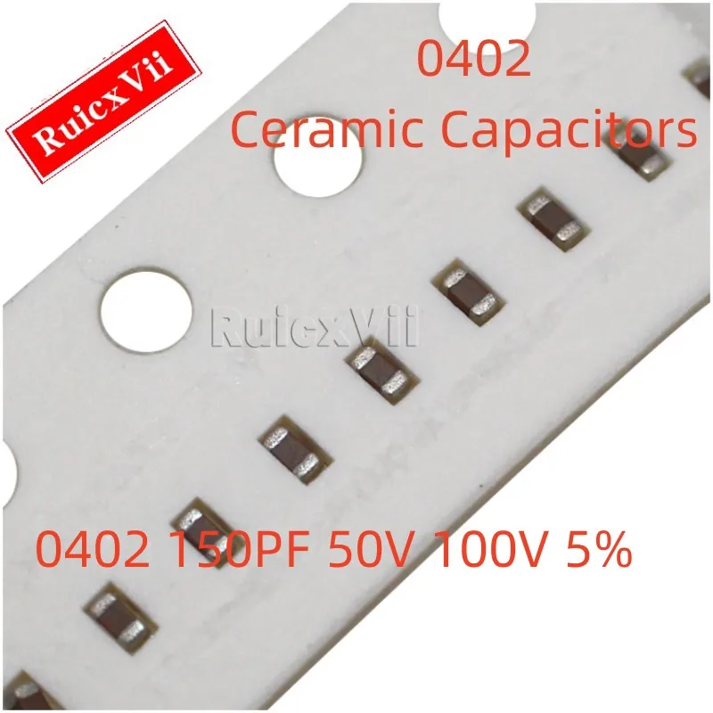 

(100 шт.) 0402 150PF 50 в 100 в 5% 151J COG 1005 SMD керамические конденсаторы
