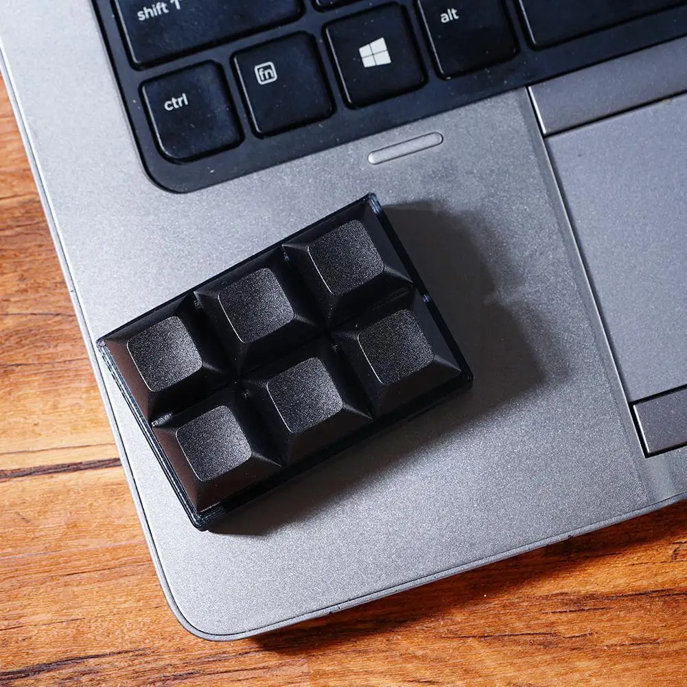 USB 사용자 정의 프로그래밍 가능 매크로 키패드 스위치 원 키 블루 키 키보드, 6 키 키보드, 미니 기계식 단축키 P7X6