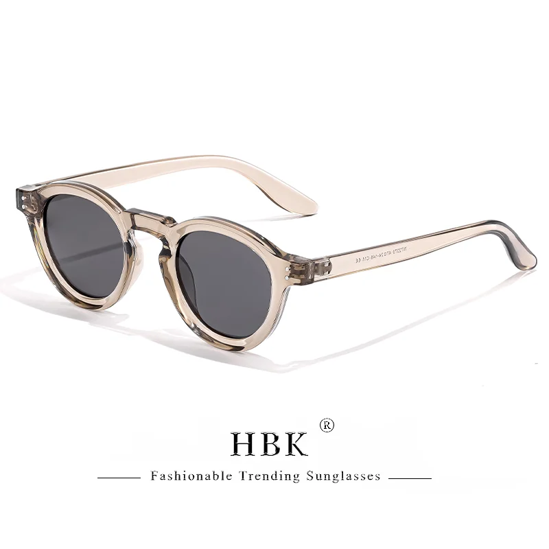 HBK Polarisierte Sonnenbrille Männer Retro TR90 Hochwertige TAC Linsen Runde Sonnenbrille Frauen Fahren Angeln Brillen Reisen – Detail 23