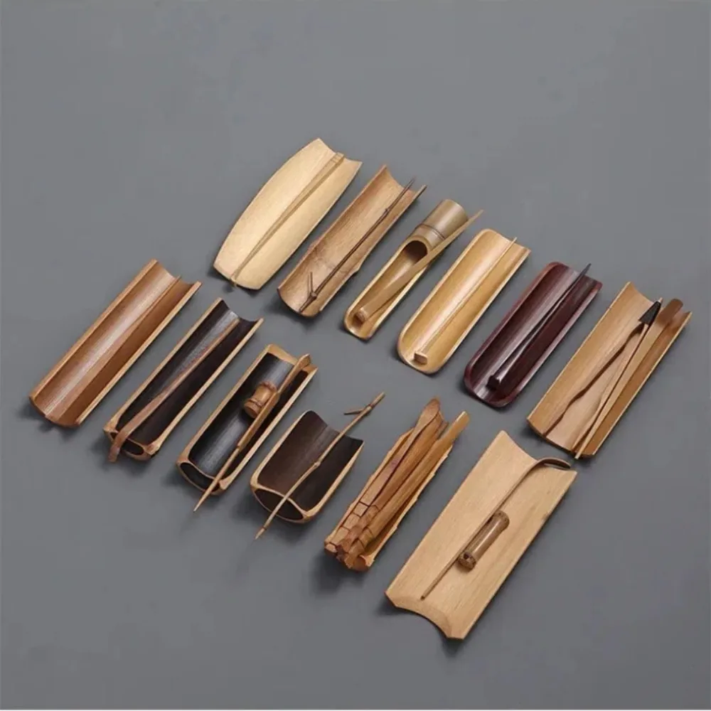 Natural Bamboo Tea Scoop Chinese Style Kung Fu Tea Set