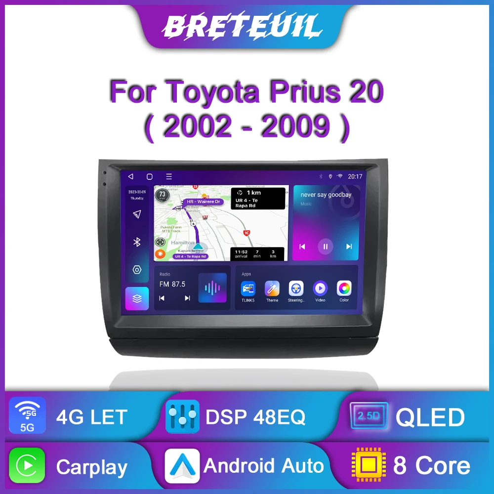 

Для Toyota Prius 20 2002 2003 2004 2005 2006 2007 2008 2009 Автомобильный радиоприемник Android Мультимедийный видеоплеер Навигация GPS Carplay QLED Сенсорный экран Авто Стерео