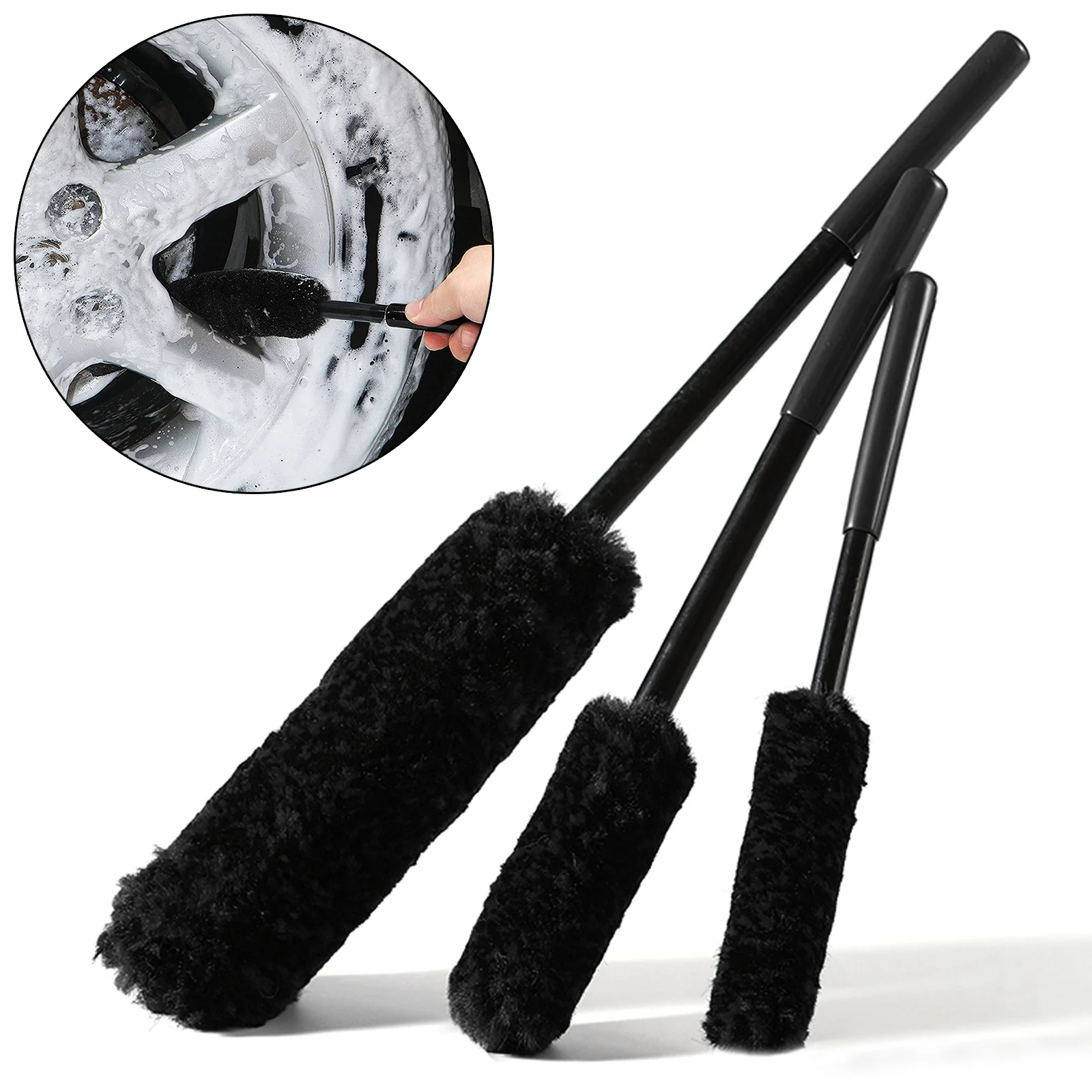 Car Wheel Hub Cleaning Brush Wool Auto Rim Cleaner Tire Interior
