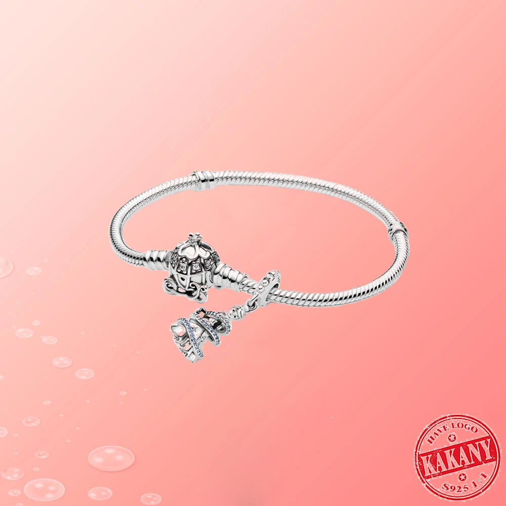 

2020 Hot Sale New High Quality 925 Sterling Silver Fantasy Ice And Snow Bracelet DIY Fashion Jewelry Birthday Gift For Girls