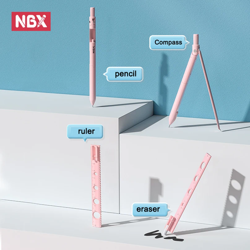 NBX Compass Pencil School Drawing Compasses Boussole Math Geometry Tools Mechanical Pencil Drafting Supplies School Supplies drawing compass