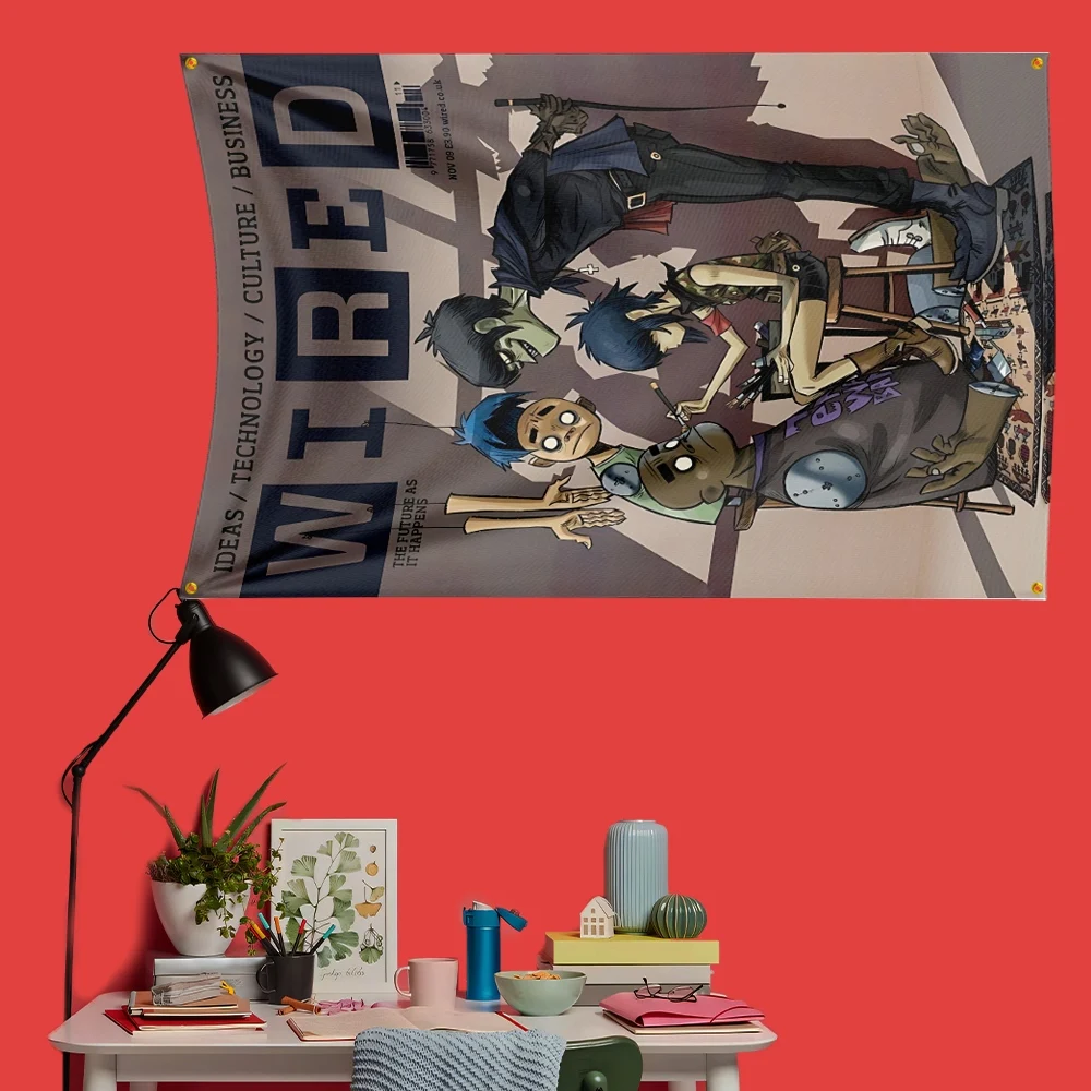 Gorillaz-Inspired Rock Music Flag - Large Decorative Banner