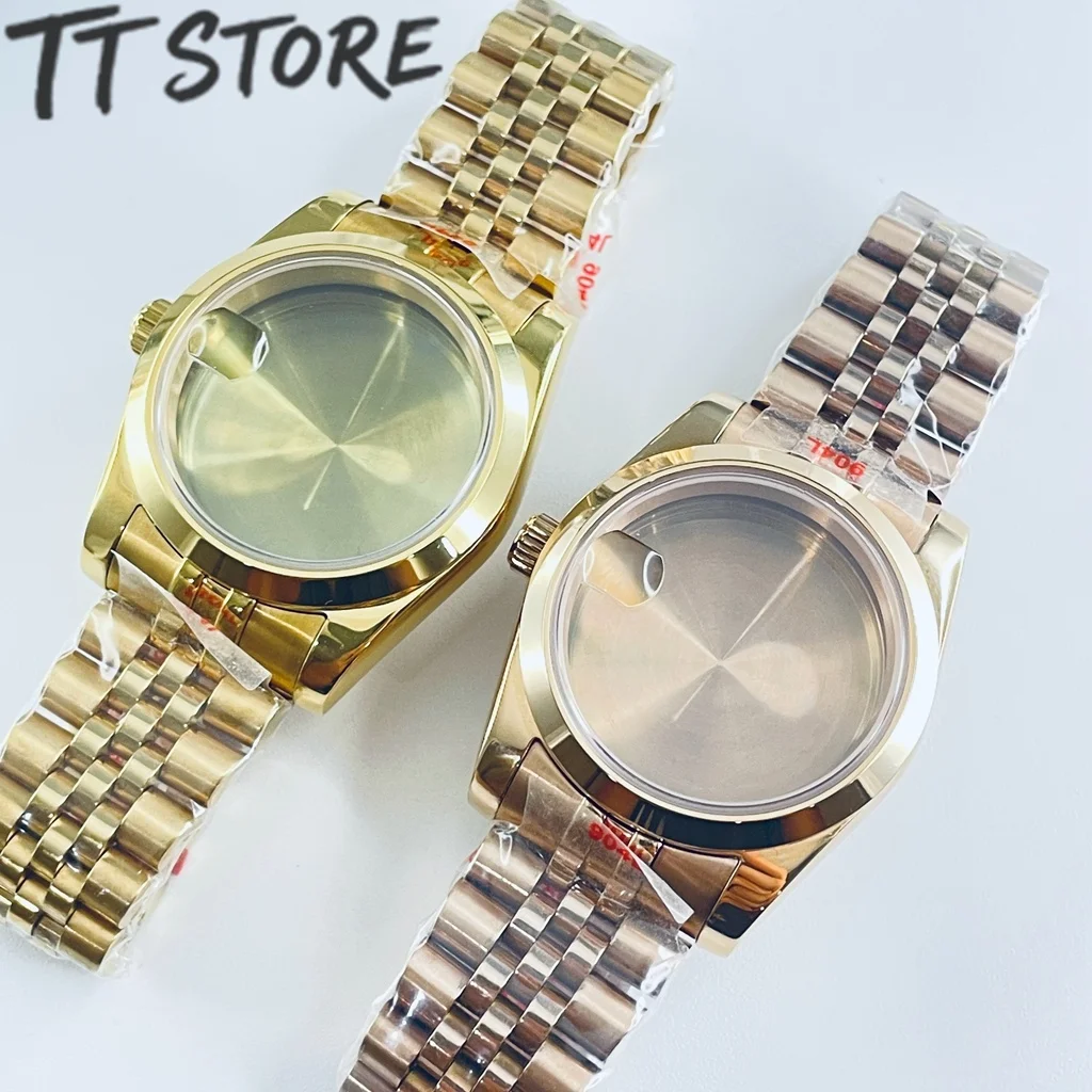 Gold Rose Watch Case with Top Waterproof Sapphire Crystal