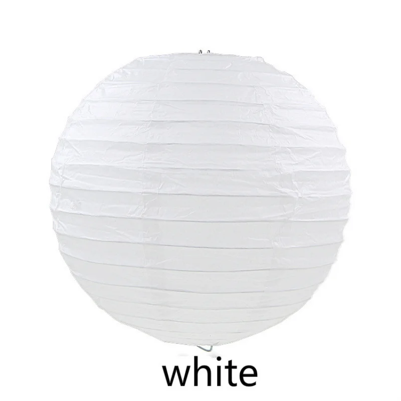 thumbnail image 1 of Farolillo de papel redondo chino para decoración de fiestas de cumpleaños, bodas y Navidad, regalo artesanal, farolillo colgante blanco, suministros de bolas, 1 of 5