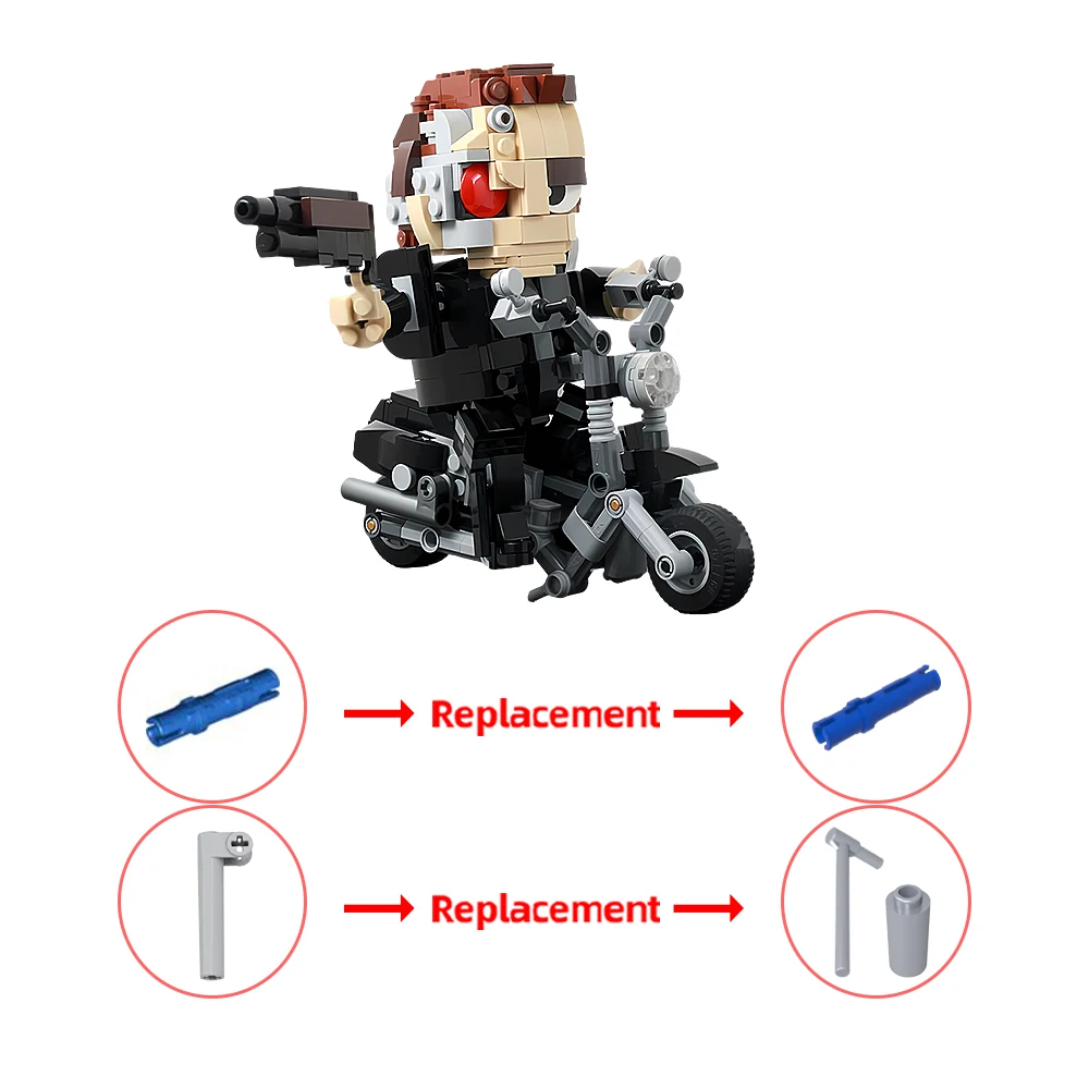 MOC Mechanical Terminator T-800 Building Blocks Model Riding A