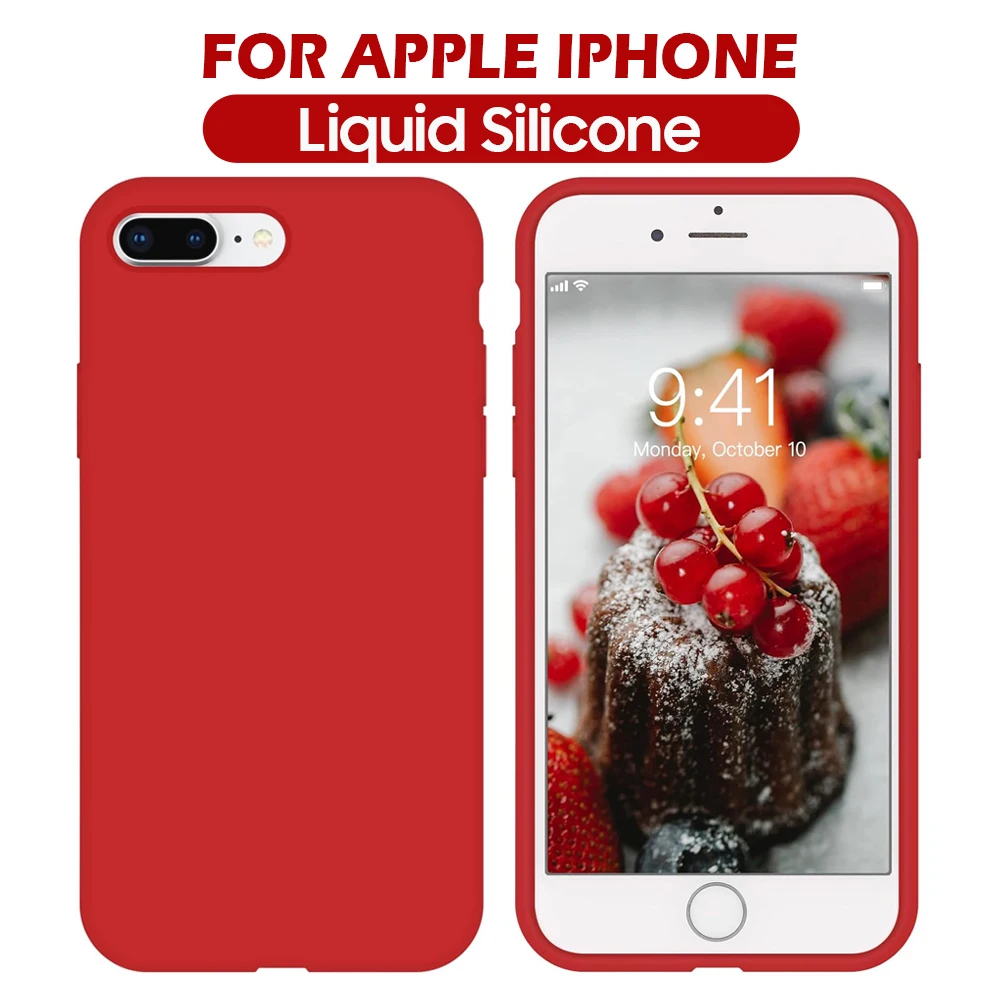 Custodia In Silicone Liquido Originale Per Iphone Se 2022 Se 2020 2016 8 7 Plus Cover Antiurto Di Lusso Iphone Se 1St 7 8 2Nd Accessorio