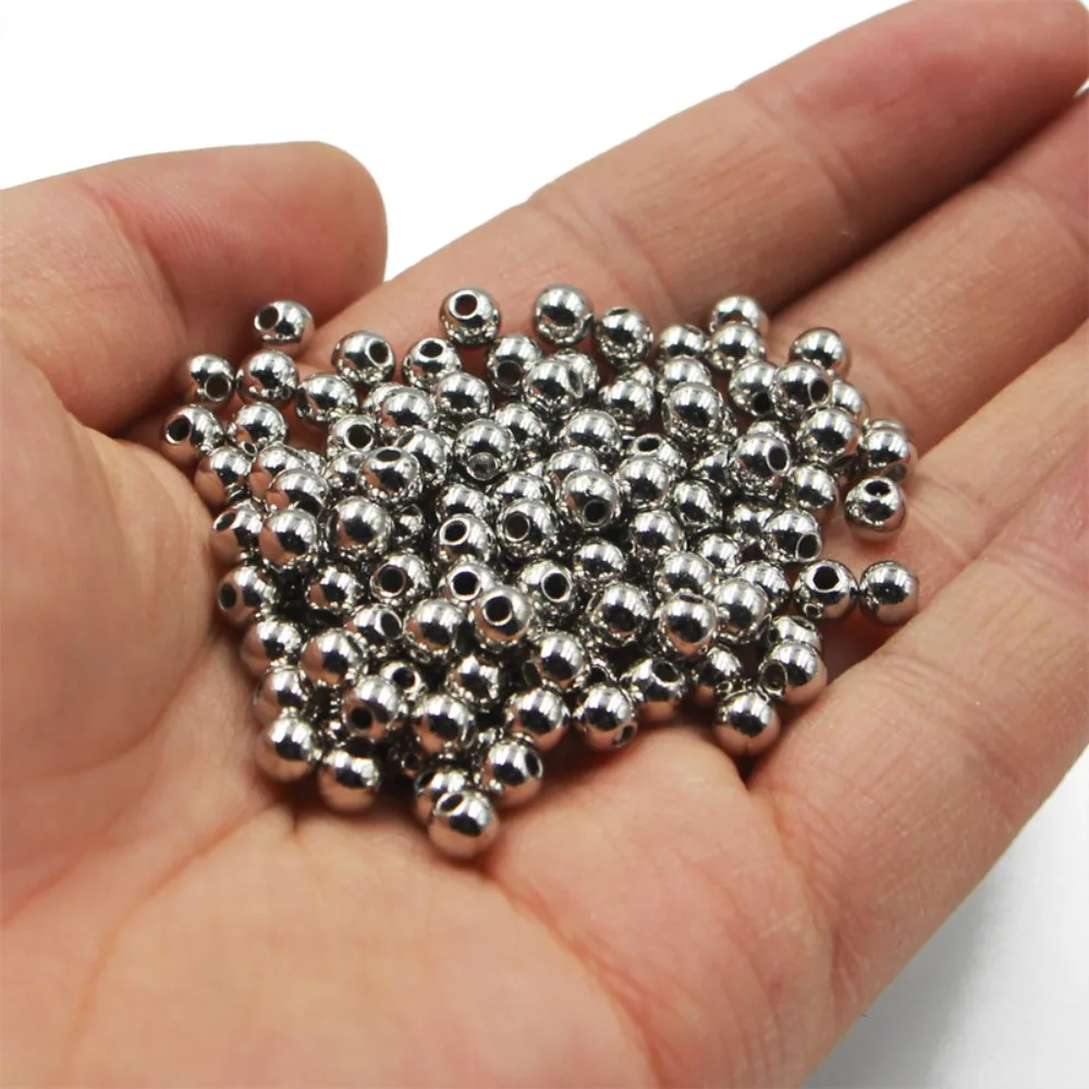 100 Stück 3,0 mm/4,0 mm/5,0 mm langlebige Kupferperlen, Fliegenbindeperlen, schön gestaltetes Fliegenbindematerial, Angelzubehör