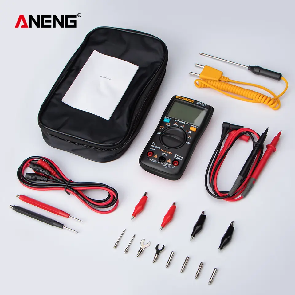 ANENG AN8008/AN8009 Mini Digital Multimeter Rm 409b Double Fuse Auto-range Medidor EléctricoTrue-RMS Transistor Capacitor Teste image 7