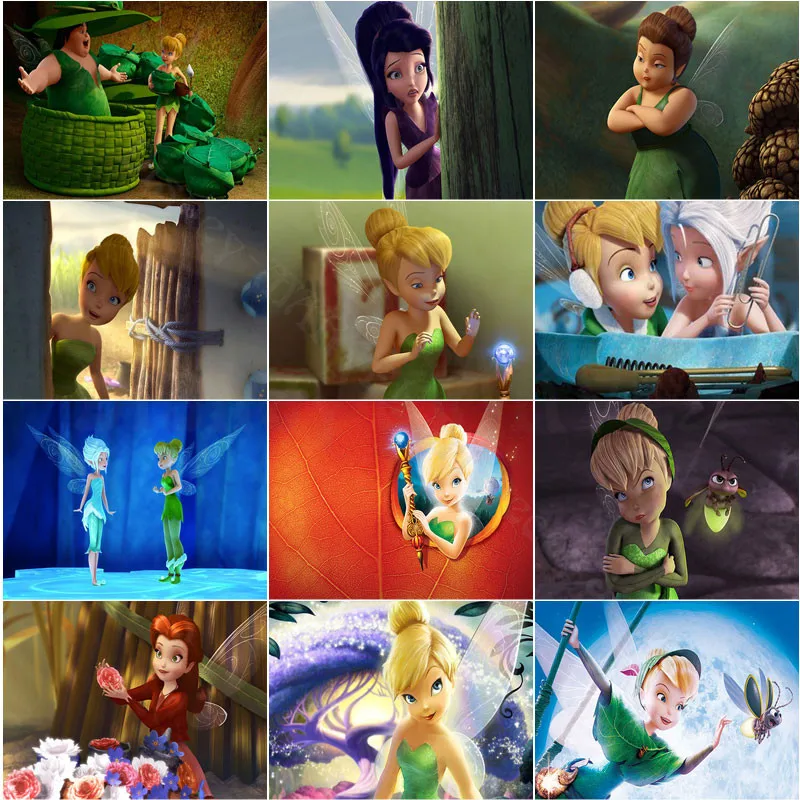 Disney Tinker Bell Diamond Painting Peter Pan Jingle Fairy Pictures Of Rhinestones Full Diamond Embroidery Mosaic Art Paintings