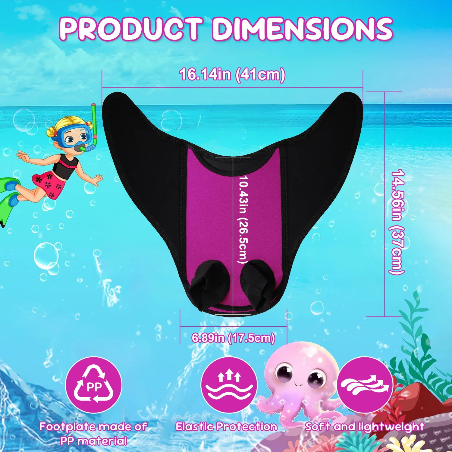 Kids Mermaid Swim Fin 3