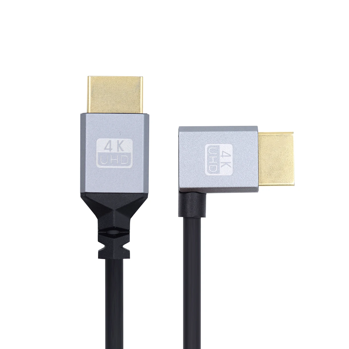 

Cablecc Laptop 4K HDTV 2.0 Male to HDTV Male Angled Stretch Coiled Cable Adapter for HDTV Computer