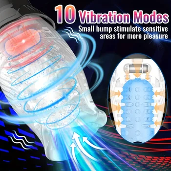 360° Rotating Automatic Male Masturbation Cup Vibration Penis Oral Electric Pocket Pussy Masturbator Real Vagina Sex Toy For Men