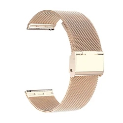 Premium Stainless Steel Metal Strap for Xiaomi Watch - 22mm Elegant Replacement Band (Mesh Rose Gold)