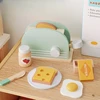 Children Play House Simulation Teapot Girl Tea Kitchen toys, wooden cake kindergarten birthday present 4