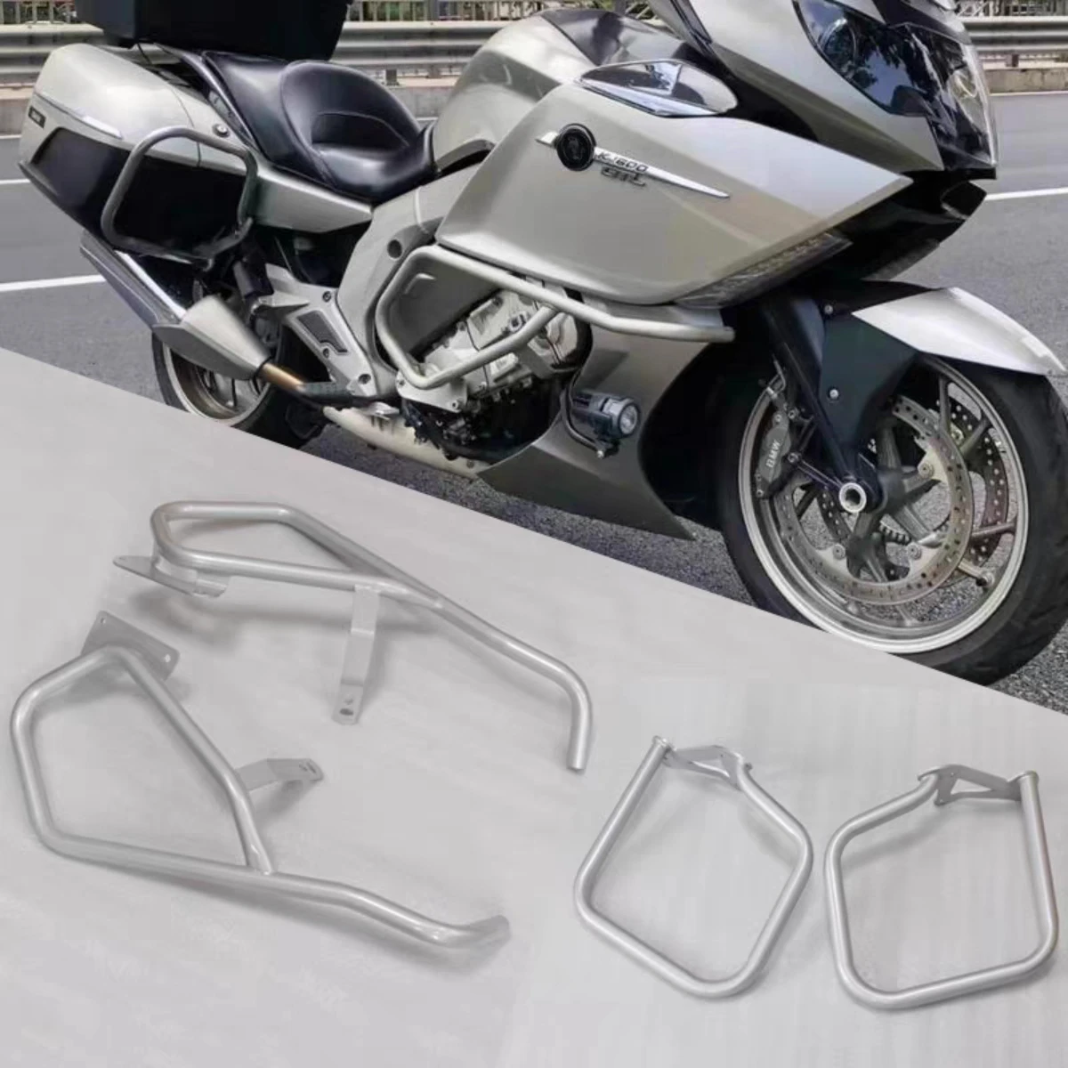 BMW K1600GT K1600GTL K1600 GT GTL 2011-2023용 고속도로 충돌 방지 바 엔진 가드 새들백 사이드 박스 보호 프레임