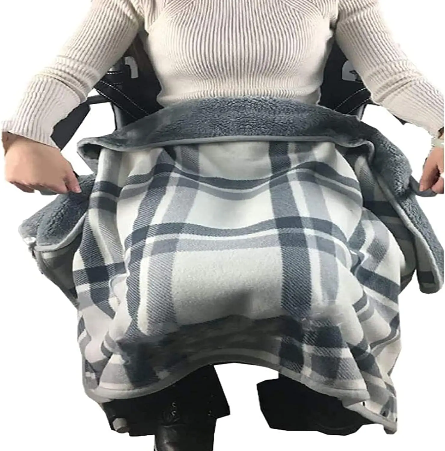 

Winter Wheelchair Blanket for Adults, Warm Knee Blanket for Wheelchair Heating Old Man Shawl Versatile Leisure Blanket Coat