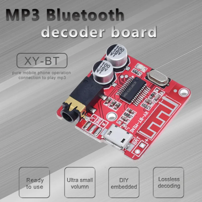 Bluetooth 5.0 Audio Receiver Board - Lossless Decoder, Wireless Stereo Module For DIY Projects