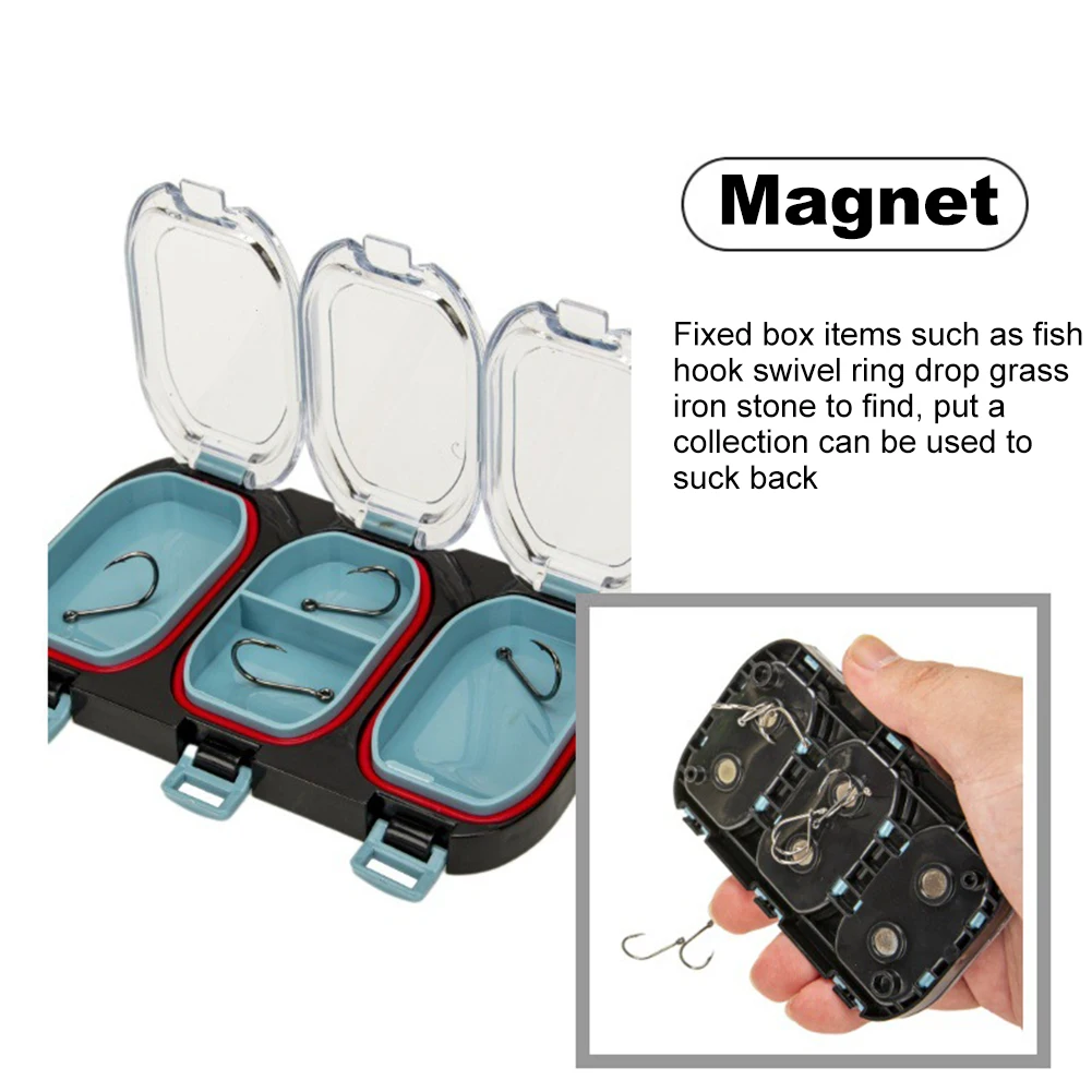 Magnetic Fishing Accessories Box Waterproof Fishing Hook Accessories Storage Box Outdoor Fishing Box