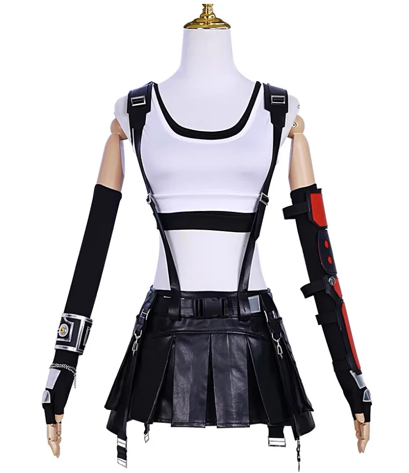 Final Fantasy VII: Tifa Lockhart | White Cosplay Costume Set 28 Final Fantasy VII Tifa Lockhart Cosplay Costume for Women (Unofficial)