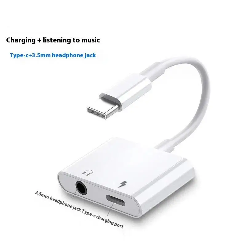 Dual Function USB-C to 3.5mm Audio Adapter Cable