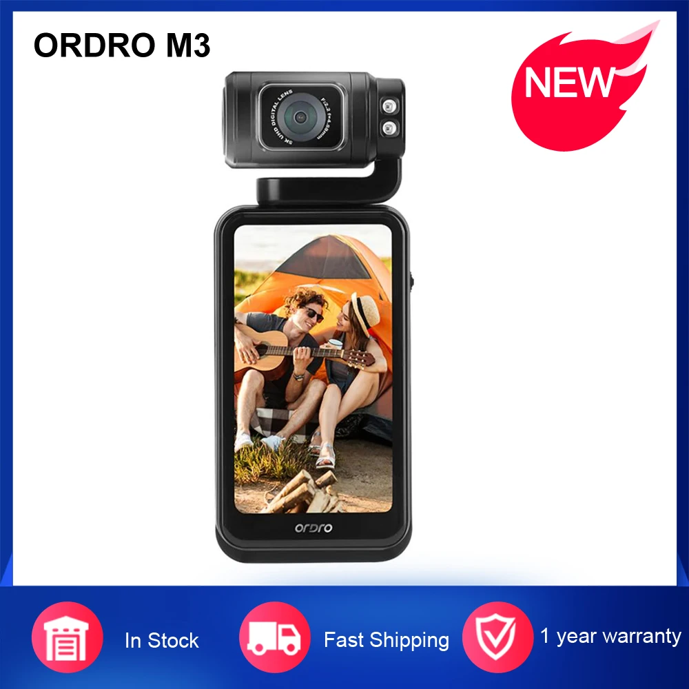 新品未使用 Ordro M3 ハンディ型5Kビデオカメラ 手ぶれ補正機能付き Amazon | Ordro M3 Vlog カメラ ハンディ型 5K ビデオカメラ