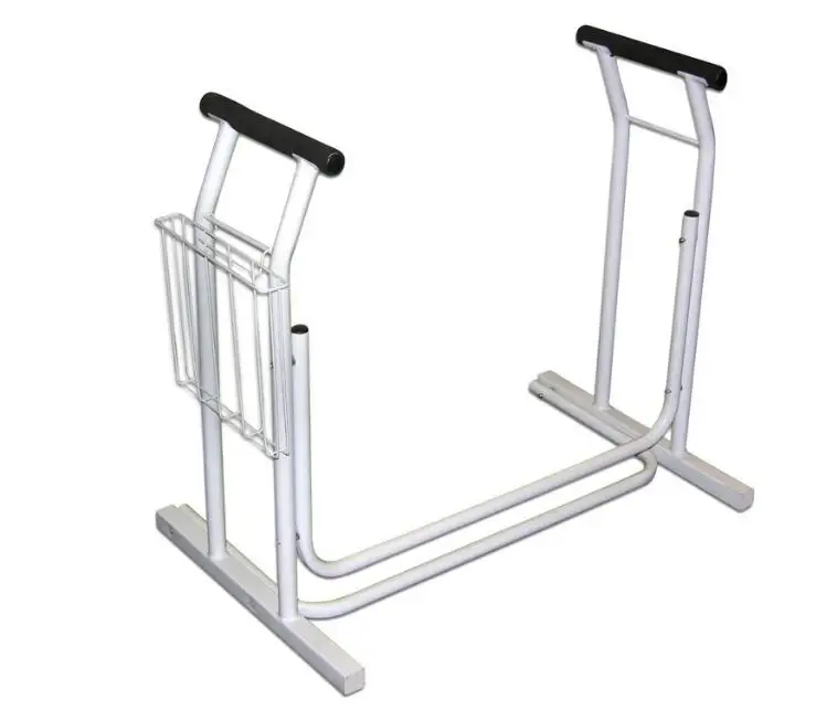 Description Picture 3 of itemEasy Installation Toilet Safety Rail Adjustable Grab Bar With A Magazines Books Phone Storage Basket For Elderly Disabled