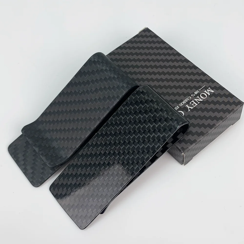 Lightweight Slim Carbon Fiber Money Clip 28mm Mini Card Clips Holder for Men