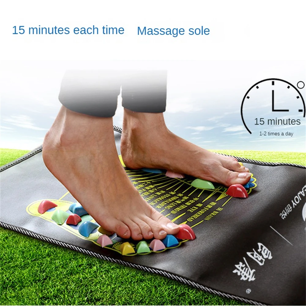 Foot Massage Mat Acupuncture Reflexology Walk Stone Leg Pad Pain Relief