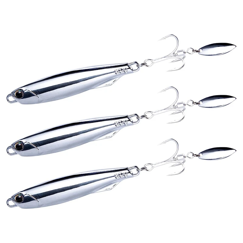 3 Pack Surf Fishing Traina Esche Vertical Diamond Jigs Sgombro Striper Bluefish Lures